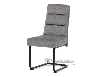 DCL-P3107 SIL2, jídelní židle, černá / látka světle šedá