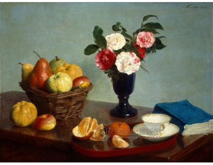 VF184 Henri Fantin-Latour - Zátiší s ovocem a květinami