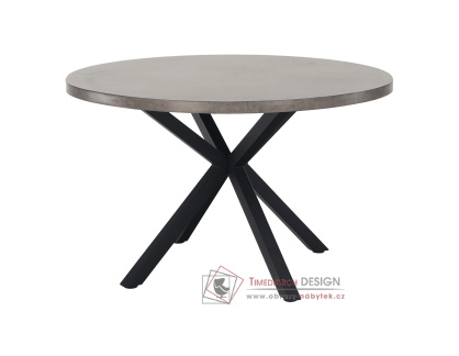 MEDOR, jídelní stůl pr. 120cm, černá / dub šedý