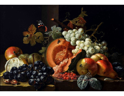 A-1346 Johann Amandus Winck - Hrozny, citrony, hrušky