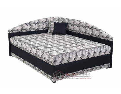 HELEN, čalouněná postel rohová 140x200cm, výběr provedení