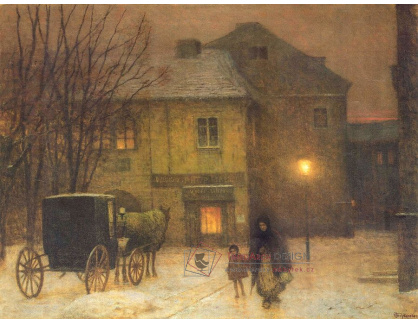 Jakub Schikaneder - Zimní večer ve městě III