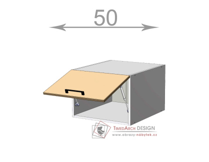 horní nástavba š.50, v.36, Kaiser M5036, bílá/antracit lesk