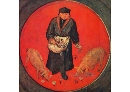 A-6743 Pieter Brueghel - Dvanáct přísloví, házení perel sviním