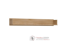 MILTON ML09, závěsná police 163,5cm, dub cremona torro
