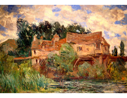 VCM 140 Claude Monet - Domy na starém mostě ve Vernon