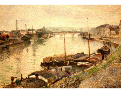 VCP-82 Camille Pissarro - Kamenný most a čluny v Rouen