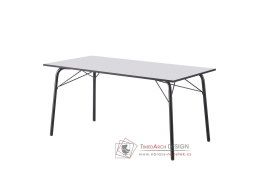 NALAK 3, jídelní stůl 160x80cm, černá / bílá