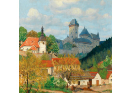 D-10177 František Šimon Tavík - Pohled na hrad Karlštejn