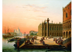 A-3796 Viktor Vervlot - Pohled na Piazzettu se Santa Maria della Salute v Benátkách