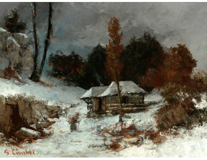 A-5117 Gustave Courbet - Postava v zasněžené krajině