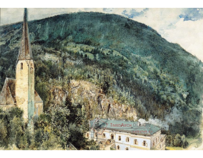 VALT 91 Rudolf von Alt - Kostel Svatého Nikolase v Bad Gasteinu