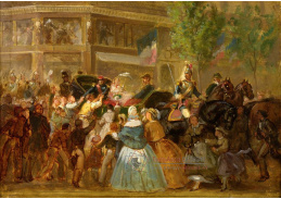 KO IV-494 Neznámý autor - Císař Napoleon III a císařovna Eugenie v kočáře