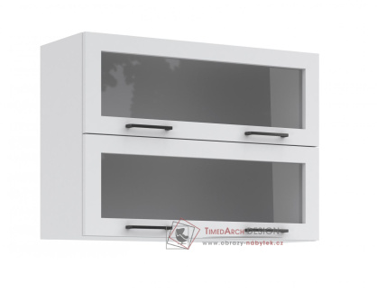 IRMA, horní kuchyňská skříňka KL80-2W, bílá