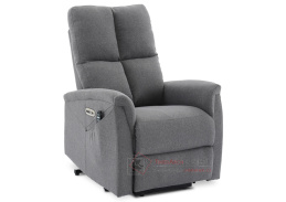 TV-929 GREY2, relaxační masážní křeslo s výhříváním, látka šedá