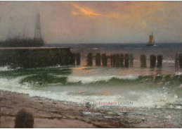 Jakub Schikaneder - Večer u mořského břehu