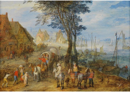 DDSO-1734 Joseph van Bredael - Koňské povozy na vesnické cestě
