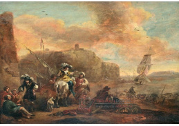 SO VIII-407 Johannes Lingelbach - Setkání na pobřeží