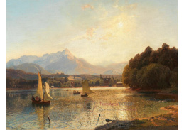 SO XVI-203 Anton Hlaváček - Západ slunce nad zátokou ve Velden