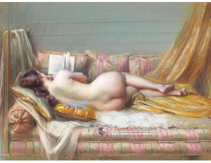 A-8636 Delphin Enjolras - Ležící nahá žena