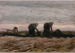 A-6 Vincent van Gogh - Dvě ženy kopající v poli