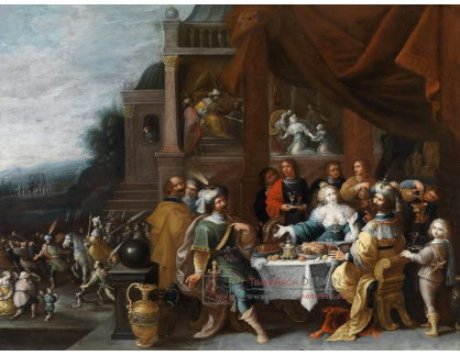 SO XII-143 Frans Francken - Ahasuerus a Haman ve svátek Ester