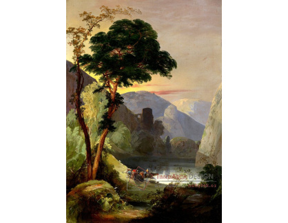 SO XVII-167 Frederick Lee Bridell - Horské jezero v italských Alpách