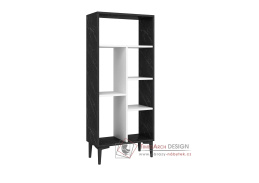 LOUDEN, policový regál, antracit / bílá