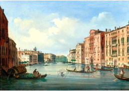D-9306 Carlo Grubacs - Pohled na Canal Grande s Palazzo Cavalli-Franchetti a Palazzo Barbaro