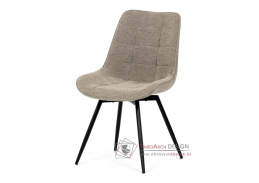 HC-T1130 CAP2, jídelní otočná židle, černá / látka béžová