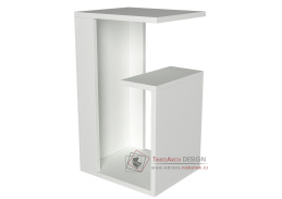 AGADI, odkládací příruční stolek 35x 29,5cm, bílá