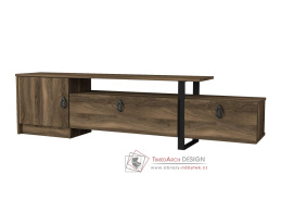 HADANO, televizní stolek 3-dveřový, ořech