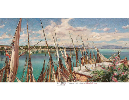 A-8790 Francisco Pradilla y Ortiz - Segel v přístavu Anzio