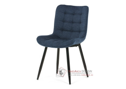 HC-462 BLUE2, jídelní židle, černá / látka modrá