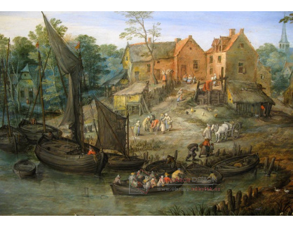 BRG-60 Jan Brueghel - Lodě na v přístavu řece