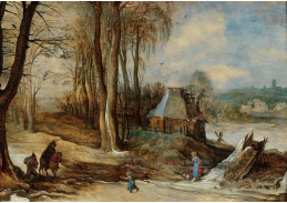 DDSO-1679 Jan Brueghel a Joos de Momper - Zimní krajina s jezdcem při návratu domů