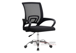 DEX 4 NEW, kancelářská židle, látka + síťovina černá