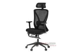 KA-S257 BK, kancelářská židle, látka mesh černá