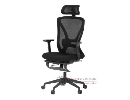 KA-S257 BK, kancelářská židle, látka mesh černá