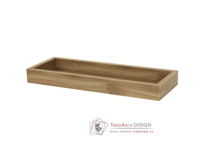 P-010 OAK, polička nástěnná, dub