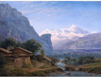 DDSO-2410 Karl Friedrich Schinkel - Pohled na Mont Blanc