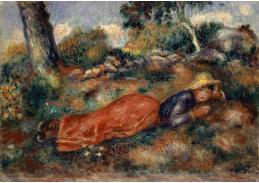 A-2473 Pierre-Auguste Renoir - Dívka ležící na trávě