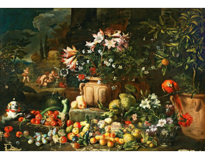 DDSO-4618 Abraham Brueghel - Zátiší s květinami a ovocem