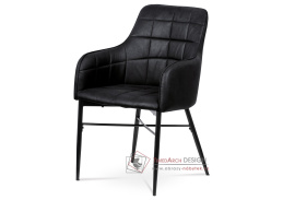 AC-9990 BK3, jídelní židle, černá / látka černá vintage
