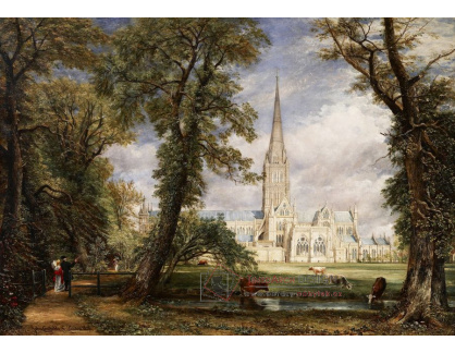 SO VI-50 John Constable - Katedrála v Salisbury z biskupské zahrady