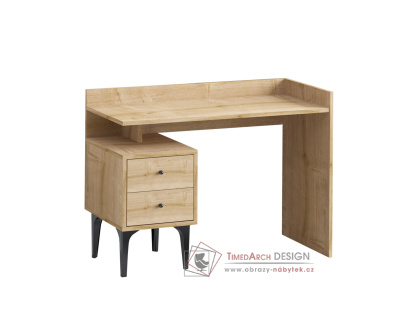 PUUK, psací stůl se zásuvkami, dub