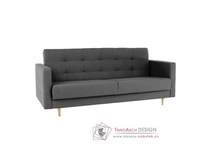 AMEDIA, pohovka rozkládací, látka Norn tmavě šedá