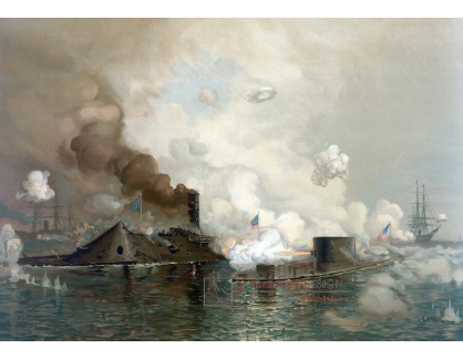A-5463 Julian Oliver Davidson - Bitva u Hampton Roads 9 března 1862