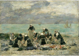 A-7356 Eugene Boudin - Praní prádla v Etretatu