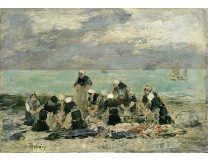 A-7356 Eugene Boudin - Praní prádla v Etretatu